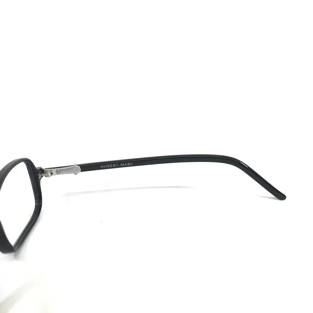 Robert Marc Eyeglasses Frames 112-10 Black Silver Cat Eye Rectangular 48-16-130